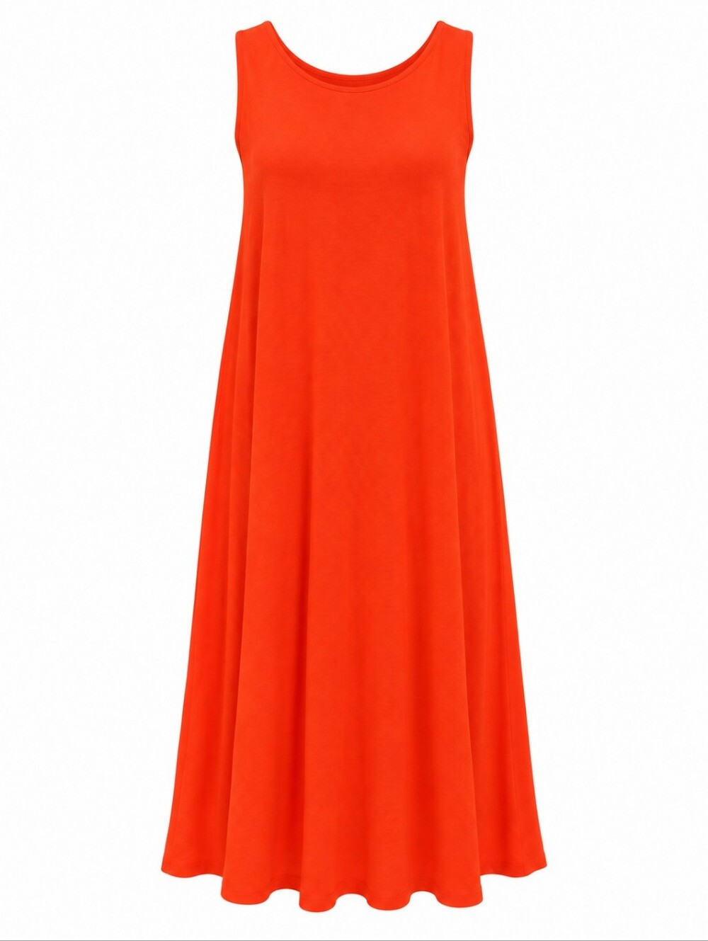 Old Navy Ladies Mini Dress Sleeveless Round Neck A-Line Orange Large Tall